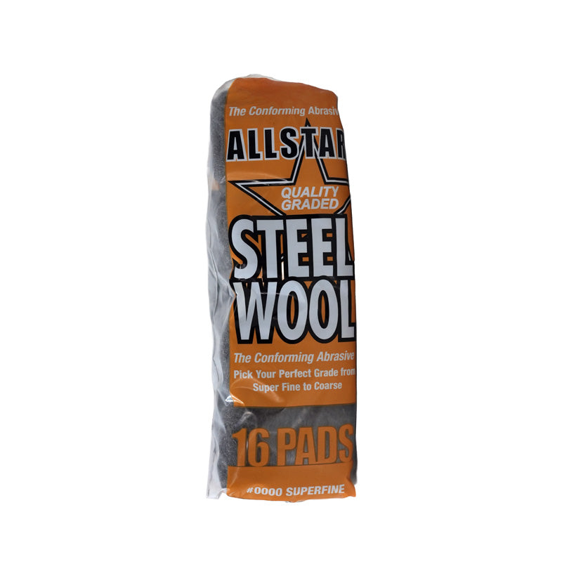 ALLSTAR STEEL WOOL PADS 16/SLV 0000 GRADE 74016