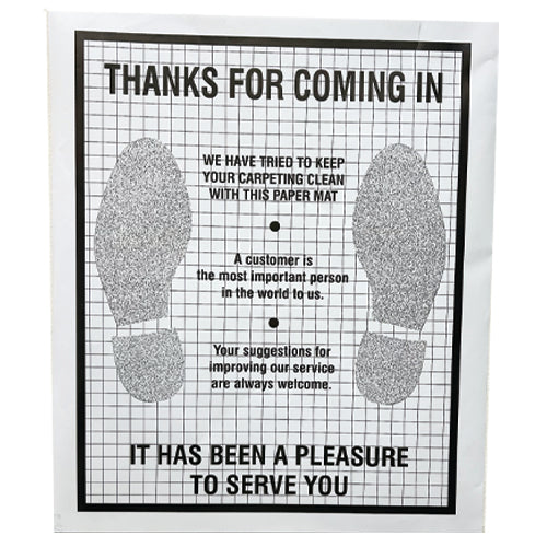 Heavy Duty Coated Paper Floor Mats Water Proof Pack of 500